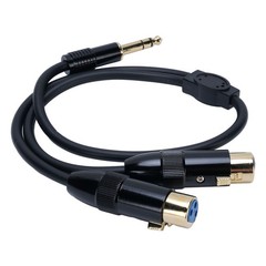 Dual XLR Female To 1/4 Inch 6.35mm Male Stereo Y Splitter Cable 1.6FT PVC D WPMU