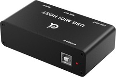 BridgeCore USB MIDI Host, USB to 5-PIN DIN MIDI Black, Metal | Connects USB M…