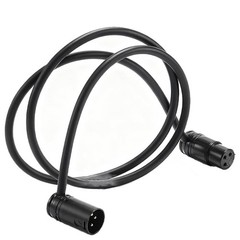 2PC 3M Low-Profile Right-Angle 3-Pin XLR Male to Female Adjustable-Angle Cable