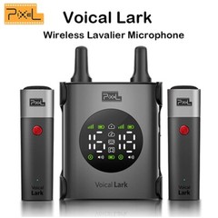 Pixel Voical Lark UHF Wireless Lavalier Microphone System Video Record DSLR Mic