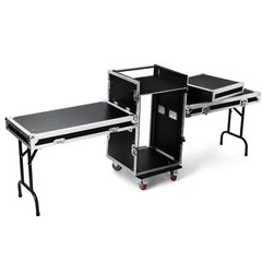 16 Space Pro Audio DJ Road Rack Case with Casters – 16U Pro Tour Grade Case HOT!