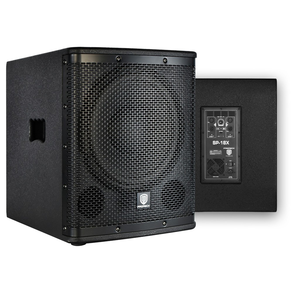 PRORECK SP-18X 18in 3000W Active DJ Subwoofer with DSP & Class-D Amp Bass Bin