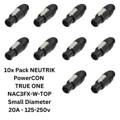 10x Pack NEUTRIK PowerCON TrueOne1 TruCon NAC3FX-W-TOP Female Waterproof 6-12mm