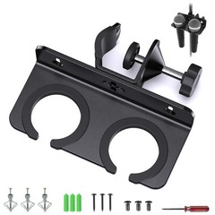 Double Multi Microphone Holder With C Clamp (Aluminum/Rubber）for Most Mic Sta…