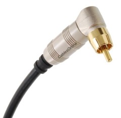 1.5ft Right-Angle XLR Plug to RCA Right-Angle Male Component Coaxial Cable