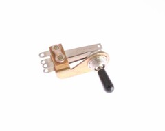 1x 12035L Switchcraft 3-position Locking Lever Switch with Black Knob Actuator