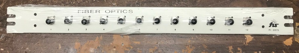Fiberoptics 1U FIS 12 Ch Patch/Rack Panel FI-2075 with FC-FC bulkheads installed