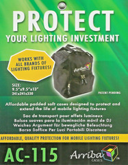 Arriba AC-115 PADDED Protective CASE nylon Bag 9.5″x9.5″x13″ DJ Gear light AC115