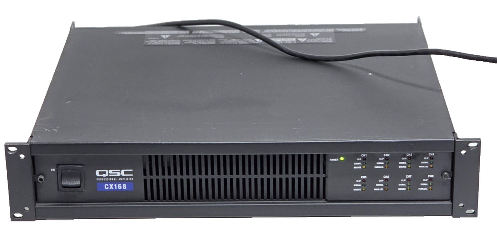 QSC CX168—8 CHANNEL COMMERCIAL POWER AMP Rack Mountable
