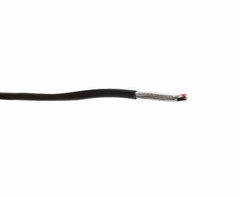 West Penn 2 Cond 22 AWG Shielded CMR Rated Black Cable 1000′ ft 291-BK