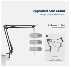 Neewer NW-35A Microphone Boom Arm Suspension Scissor Stand Desk Mount NEW Sealed