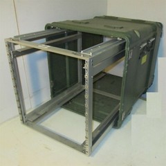 Rackmount 11U x24 Slide Out Rack Case ECS Legacy Composite Shockmount Shock Grn1