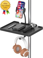 Functional Microphone Stand Tray with Adjustable Mic Stand Phone Holder – 8.7″X6