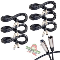 FAT TOAD Microphone Cords 20FT – 6 PACK XLR Cable Wire Female Male Recording PA