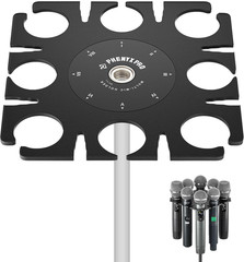 MA-H1 8-Slot Multi-Microphone Holder Wired Wireless Handheld Microphone Threaded