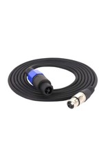 2pcs Twist Lock Speakon Male Plug to XLR Jack Female Cable Loudspeaker Lead 10FT