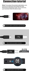 100pcs USB Type C to USB B Adapter MIDI Converter Printer Electric Piano Scanner