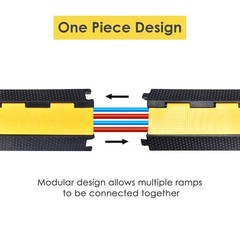 Cable Protector Ramp Electrical Wire Cover Concert Road Guard 22000lbs 2 Channel