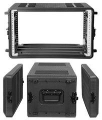 Diandian 6U Rack Case Shallow 11 Depth, 19 Rackmount Flight Case, Watertight Dus