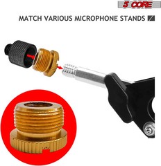 5Core Mic Stand Adapter 5/8 Male to 3/8 Female Screw Thread Conversion Connector