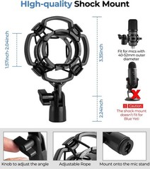 Multifunctional Desktop Microphone Stand, Adjustable Mic Stand Desk with Pop …