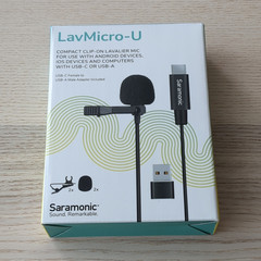 Saramonic LavMicro-U Clip-On Lavalier Mic USB-C w USB-A Adapter Omni