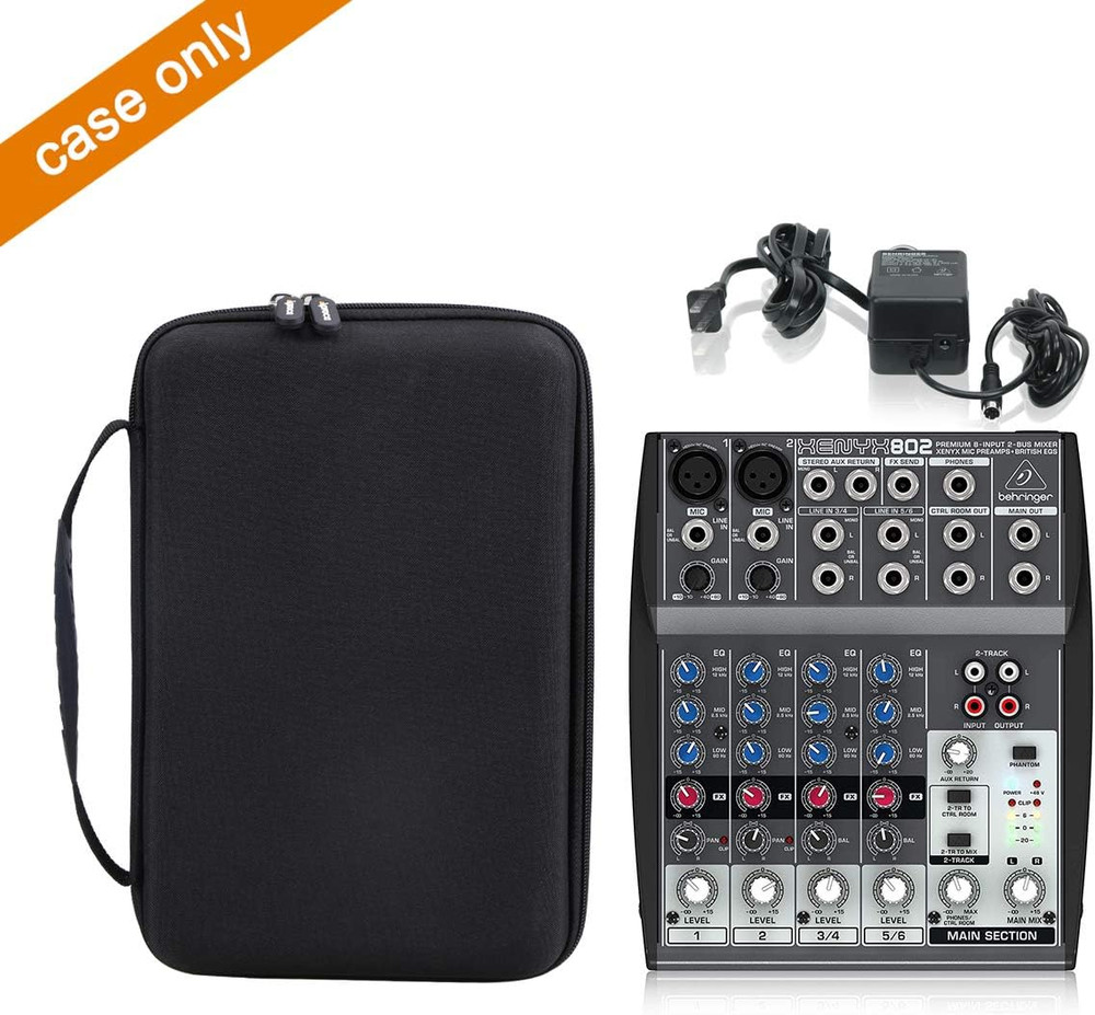 Hard Storage Travel Case Fit for Behringer Flow 8 / Xenyx 802 Premium 8-Input Di