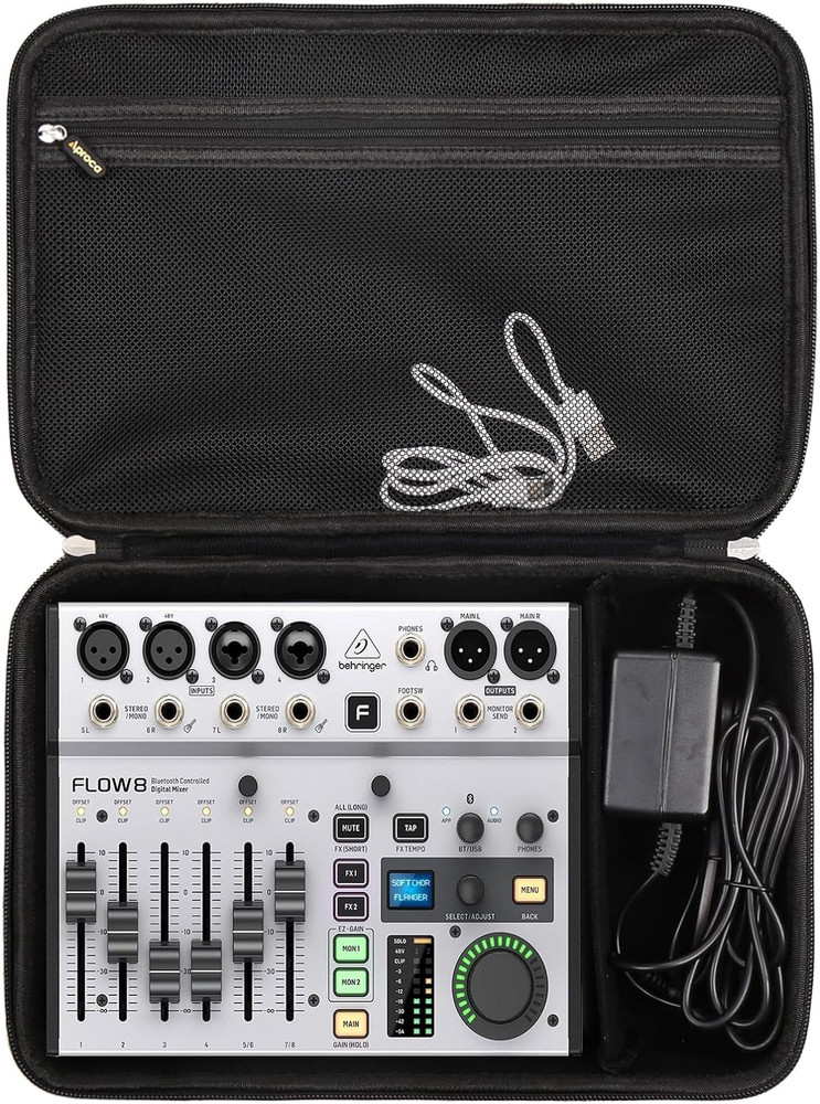 Hard Storage Travel Case, Fit for Behringer Flow 8 / Xenyx 802 Premium 8-Input D