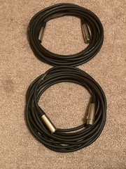 2 – 25’ XLR HD Connector Microphone 25FT Mic Cables – New – No Box