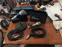 Pair of 2 Realistic 33-1070 Super Omnidirectional Dynamic Microphone – Japan
