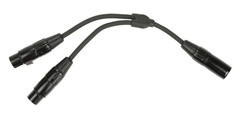 Pig Hog 6″ XLR Y Splitter Cable Male to Dual Female Audio Mic Studio Adapter
