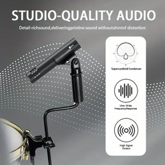 1 Pair E614 Supercardioid Condenser Microphones MultiPurpose Instrument Mic for