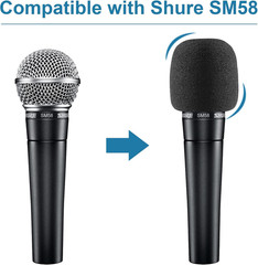Windscreen for SM58, 6Pack Microphone Pop Filter Foam Cover for Shure SM58 SM48,