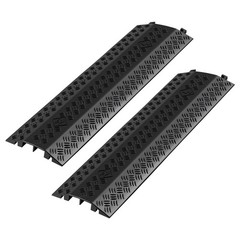 Uimoso 2pcs Cable Ramp Protector 2 Channel 17,500 lbs Hose Cover Speed Bump