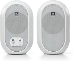 JBL 104-BT Compact Desktop Studio Monitors+Bluetooth White Pair Speaker