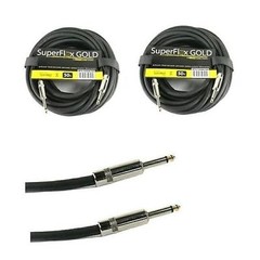 (2) 50′ ft Speaker Cable 1/4″ to 1/4″ Premium Connectors Gold Contacts 16 Gauge