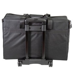 DJ Lighting Audio Equipment Multipurpose Accessory Utility Bag w Handle & Wheels