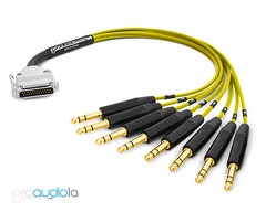 Premium Mogami 2932 DB25 DSUB to Neutrik Gold TRS 8 Ch. Snake | Yellow 40 ft.