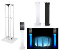 (1) Rockville White Adjustable Totem Speaker Stand For JBL PRX612M