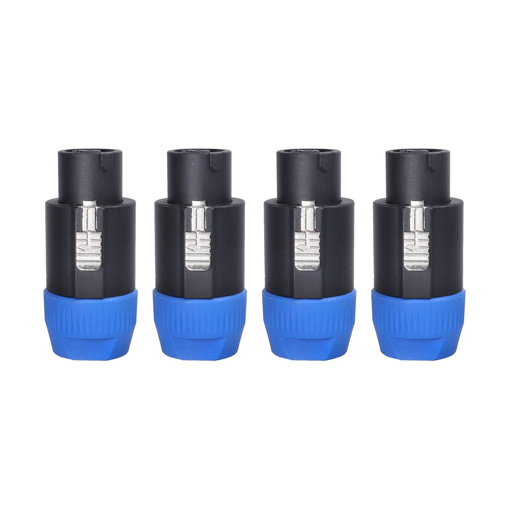 4 Packs NL8FC 8 Pole Speaker Speakon Cable Connector Compatible Neutrik Adapter