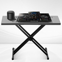 Uimoso Portable DJ Table with Adjustable Double-X Keyboard Stand