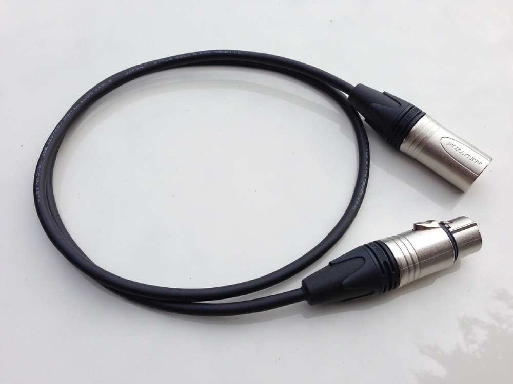 3FT Mogami W3080 110 Ohm AES/EBU Neutrik XX Series XLR 3Pin Digital Audio Cable