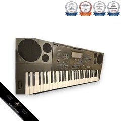 Casio CTK-6200 Keyboard Synthesizer Case + Bonus Headphones & Cables Used