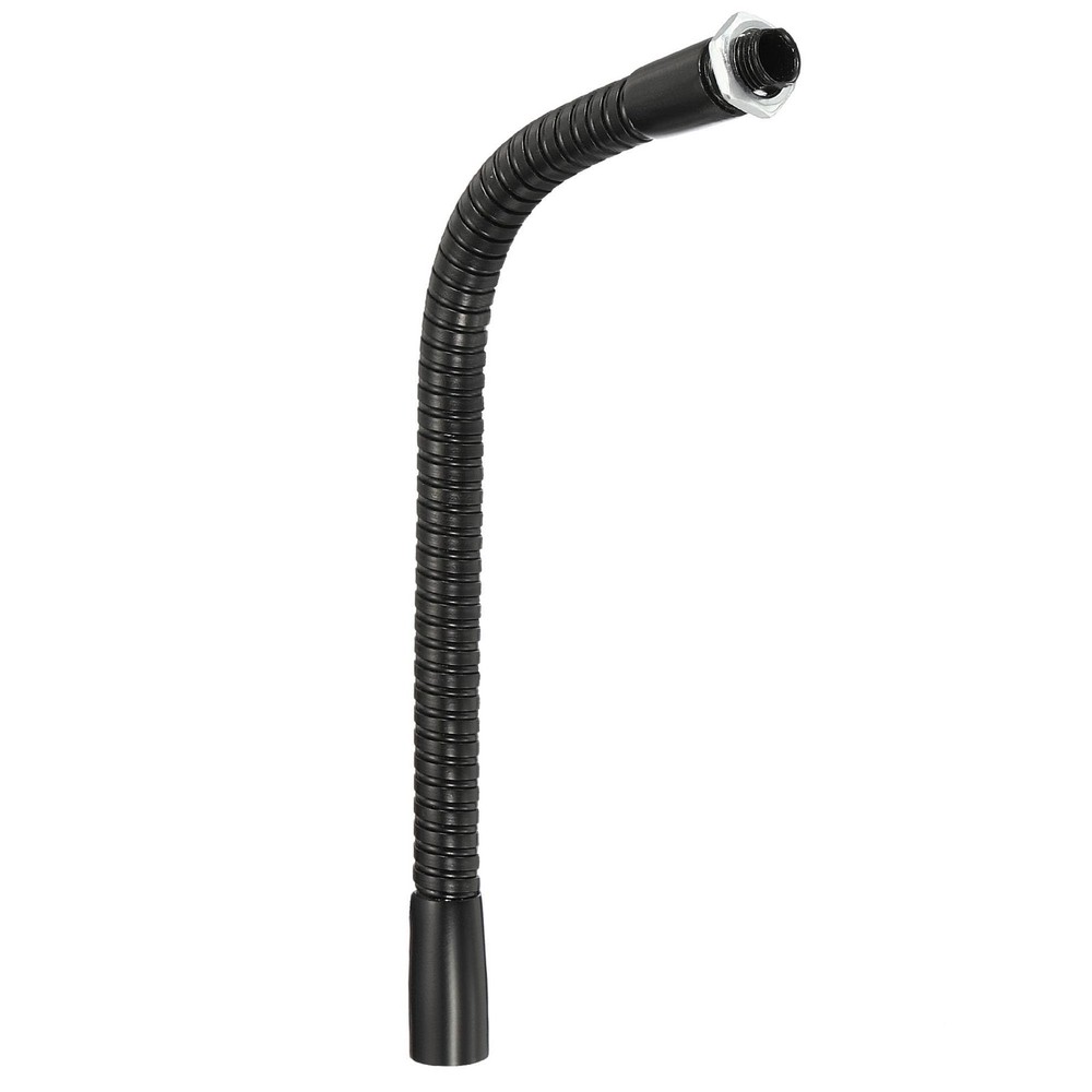 PATIKIL 20cm/8″ Universal Gooseneck, M10 Fine Thread Metal 8 Inch, Black