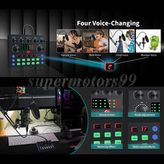 Complete Studio Recording Kit Mixer Condenser Microphone Music Podcast Earphone