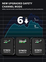 SYNCO G2A2MEGA Wireless Microphone 8GB Storage For Camera Video Recording