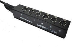 Seismic Audio SADROP-6×50 6 Channel Drop Snake Cable, 50-Feet Pro Audio Sub S…