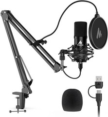 USB Microphone, 192KHZ/24Bit Plug & Play PC Computer Podcast Condenser Cardio…