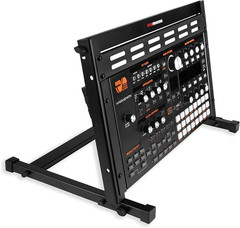 Angled Metal Desktop Rack Stand with Non-Slip Rubber Feet, 6U Rack Space (GFW-DE