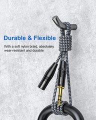 SNANSHI XLR to 1/4 Cable 6.6ft 2Pack Balanced TRS to XLR Male 22 AWG Studio …